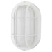 Bulk Head Nuvo 62-1388 LED Small Oval Bulk Head Fixture - White Finish with White Glass Nuvo