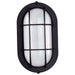 Bulk Head Nuvo 62-1389 LED Small Oval Bulk Head Fixture - Black Finish with White Glass Nuvo