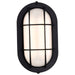 Bulk Head Nuvo 62-1389 LED Small Oval Bulk Head Fixture - Black Finish with White Glass Nuvo