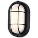 Bulk Head Nuvo 62-1389 LED Small Oval Bulk Head Fixture - Black Finish with White Glass Nuvo