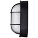 Bulk Head Nuvo 62-1389 LED Small Oval Bulk Head Fixture - Black Finish with White Glass Nuvo