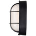 Bulk Head Nuvo 62-1389 LED Small Oval Bulk Head Fixture - Black Finish with White Glass Nuvo