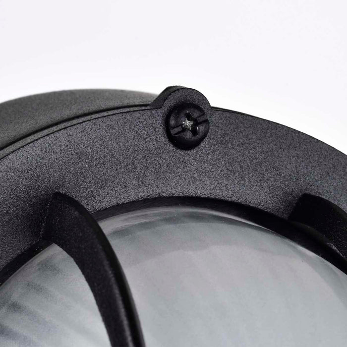 Bulk Head Nuvo 62-1389 LED Small Oval Bulk Head Fixture - Black Finish with White Glass Nuvo