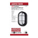 Bulk Head Nuvo 62-1389 LED Small Oval Bulk Head Fixture - Black Finish with White Glass Nuvo