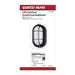 Bulk Head Nuvo 62-1389 LED Small Oval Bulk Head Fixture - Black Finish with White Glass Nuvo