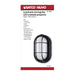 Bulk Head Nuvo 62-1389 LED Small Oval Bulk Head Fixture - Black Finish with White Glass Nuvo