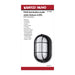 Bulk Head Nuvo 62-1389 LED Small Oval Bulk Head Fixture - Black Finish with White Glass Nuvo
