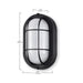 Bulk Head Nuvo 62-1389 LED Small Oval Bulk Head Fixture - Black Finish with White Glass Nuvo