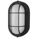 Bulk Head Nuvo 62-1389 LED Small Oval Bulk Head Fixture - Black Finish with White Glass Nuvo
