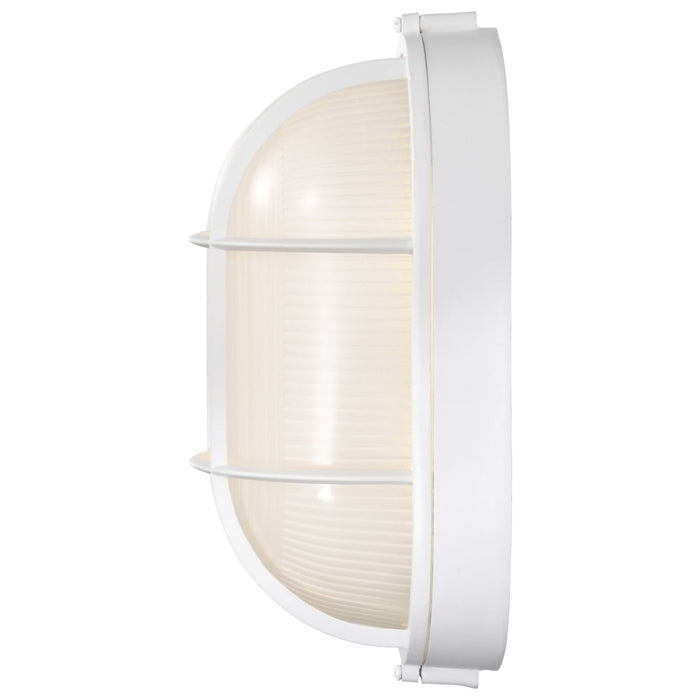Bulk Head Nuvo 62-1390 LED Oval Bulk Head Fixture - White Finish with White Glass Nuvo