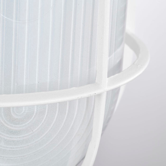 Bulk Head Nuvo 62-1390 LED Oval Bulk Head Fixture - White Finish with White Glass Nuvo