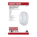 Bulk Head Nuvo 62-1390 LED Oval Bulk Head Fixture - White Finish with White Glass Nuvo