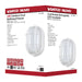 Bulk Head Nuvo 62-1390 LED Oval Bulk Head Fixture - White Finish with White Glass Nuvo
