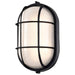 Bulk Head Nuvo 62-1391 LED Oval Bulk Head Fixture - Black Finish with White Glass Nuvo