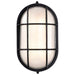 Bulk Head Nuvo 62-1391 LED Oval Bulk Head Fixture - Black Finish with White Glass Nuvo