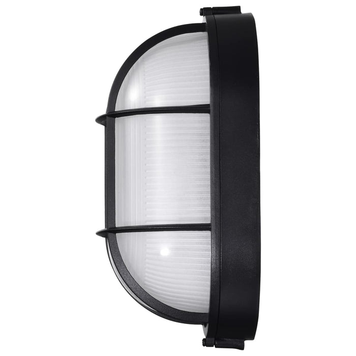 Bulk Head Nuvo 62-1391 LED Oval Bulk Head Fixture - Black Finish with White Glass Nuvo