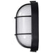 Bulk Head Nuvo 62-1391 LED Oval Bulk Head Fixture - Black Finish with White Glass Nuvo