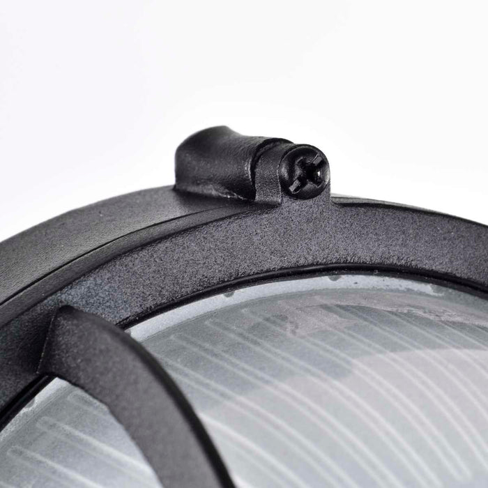 Bulk Head Nuvo 62-1391 LED Oval Bulk Head Fixture - Black Finish with White Glass Nuvo