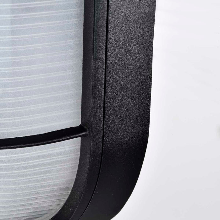 Bulk Head Nuvo 62-1391 LED Oval Bulk Head Fixture - Black Finish with White Glass Nuvo