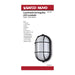 Bulk Head Nuvo 62-1391 LED Oval Bulk Head Fixture - Black Finish with White Glass Nuvo