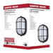 Bulk Head Nuvo 62-1391 LED Oval Bulk Head Fixture - Black Finish with White Glass Nuvo