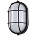 Bulk Head Nuvo 62-1391 LED Oval Bulk Head Fixture - Black Finish with White Glass Nuvo