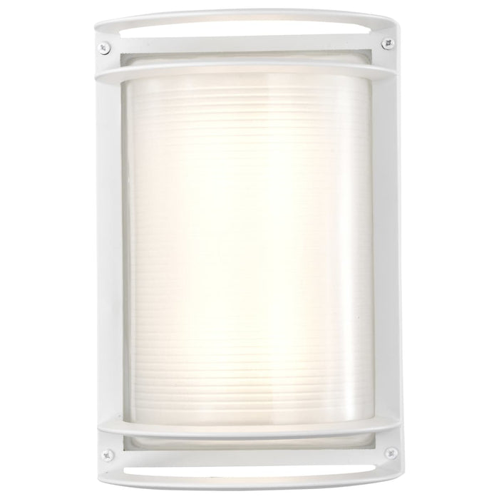 Bulk Head Nuvo 62-1393 LED Rectangular Bulk Head Fixture - White Finish with White Glass Nuvo