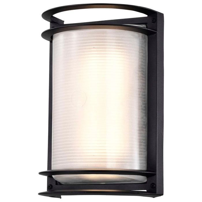 Bulk Head Nuvo 62-1394 LED Rectangular Bulk Head Fixture - Black Finish with White Glass Nuvo