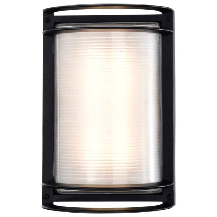 Bulk Head Nuvo 62-1394 LED Rectangular Bulk Head Fixture - Black Finish with White Glass Nuvo