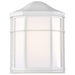 Bulk Head Nuvo 62-1396 LED Cage Lantern Fixture - White Finish with White Linen Acrylic Nuvo