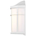 Bulk Head Nuvo 62-1396 LED Cage Lantern Fixture - White Finish with White Linen Acrylic Nuvo