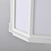 Bulk Head Nuvo 62-1396 LED Cage Lantern Fixture - White Finish with White Linen Acrylic Nuvo