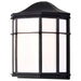 Bulk Head Nuvo 62-1397 LED Cage Lantern Fixture - Black Finish with White Linen Acrylic Nuvo