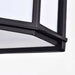 Bulk Head Nuvo 62-1397 LED Cage Lantern Fixture - Black Finish with White Linen Acrylic Nuvo