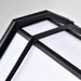 Bulk Head Nuvo 62-1397 LED Cage Lantern Fixture - Black Finish with White Linen Acrylic Nuvo