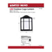 Bulk Head Nuvo 62-1397 LED Cage Lantern Fixture - Black Finish with White Linen Acrylic Nuvo