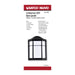Bulk Head Nuvo 62-1397 LED Cage Lantern Fixture - Black Finish with White Linen Acrylic Nuvo