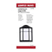 Bulk Head Nuvo 62-1397 LED Cage Lantern Fixture - Black Finish with White Linen Acrylic Nuvo