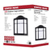 Bulk Head Nuvo 62-1397 LED Cage Lantern Fixture - Black Finish with White Linen Acrylic Nuvo