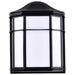 Bulk Head Nuvo 62-1397 LED Cage Lantern Fixture - Black Finish with White Linen Acrylic Nuvo
