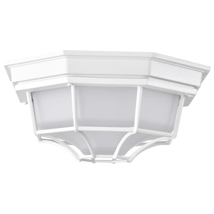 Bulk Head Nuvo 62-1399 LED Spider Cage Fixture - White Finish with Frosted Glass Nuvo