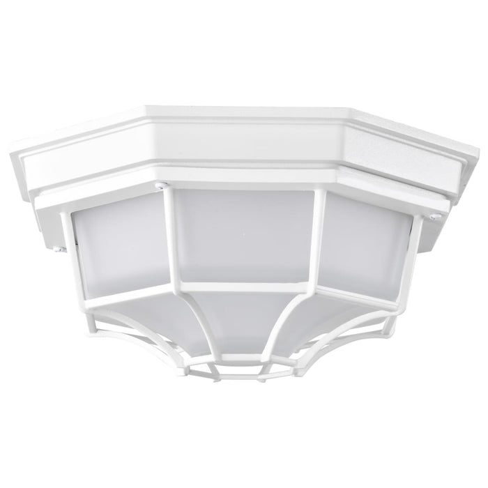Bulk Head Nuvo 62-1399 LED Spider Cage Fixture - White Finish with Frosted Glass Nuvo