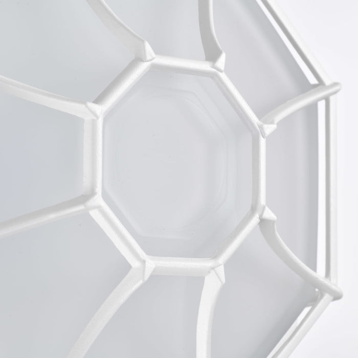 Bulk Head Nuvo 62-1399 LED Spider Cage Fixture - White Finish with Frosted Glass Nuvo
