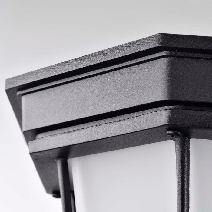 Bulk Head Nuvo 62-1400 LED Spider Cage Fixture - Black Finish with Frosted Glass Nuvo