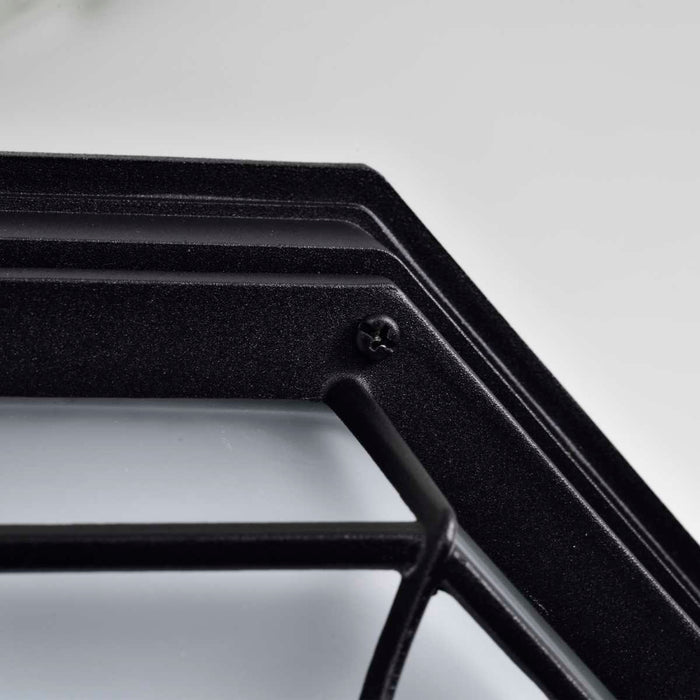 Bulk Head Nuvo 62-1400 LED Spider Cage Fixture - Black Finish with Frosted Glass Nuvo