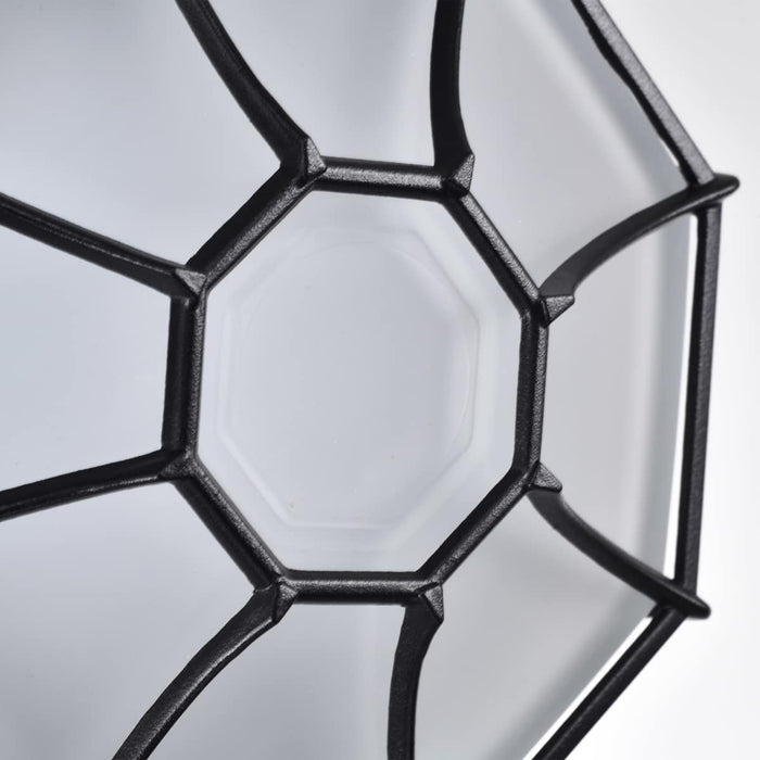 Bulk Head Nuvo 62-1400 LED Spider Cage Fixture - Black Finish with Frosted Glass Nuvo
