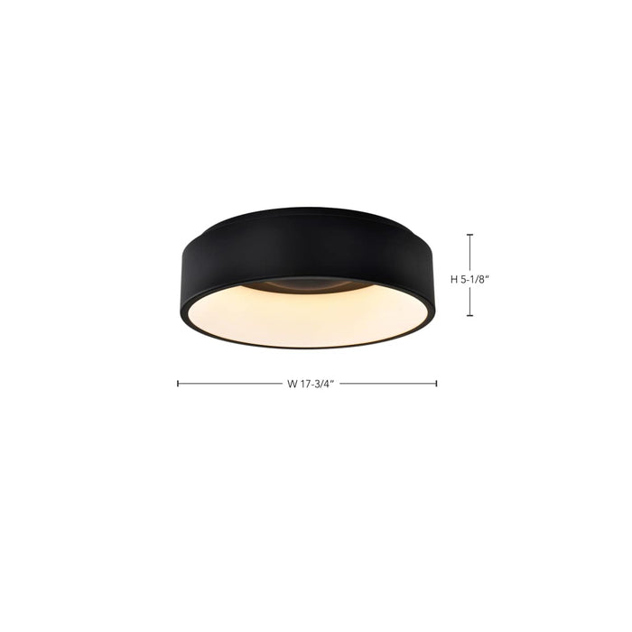Flush Mount Nuvo 62-1452R1 Orbit - 20 Watt LED Flush Mount - CCT Selectable 3000K/4000K/5000K - Black Finish Nuvo