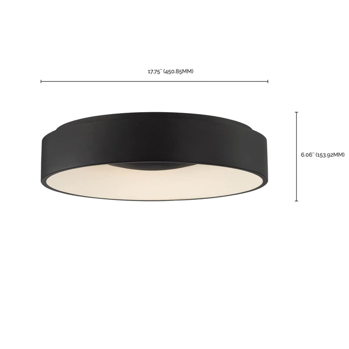 Flush Mount Nuvo 62-1452 Orbit - 20W LED Flush Mount - Black Finish Nuvo
