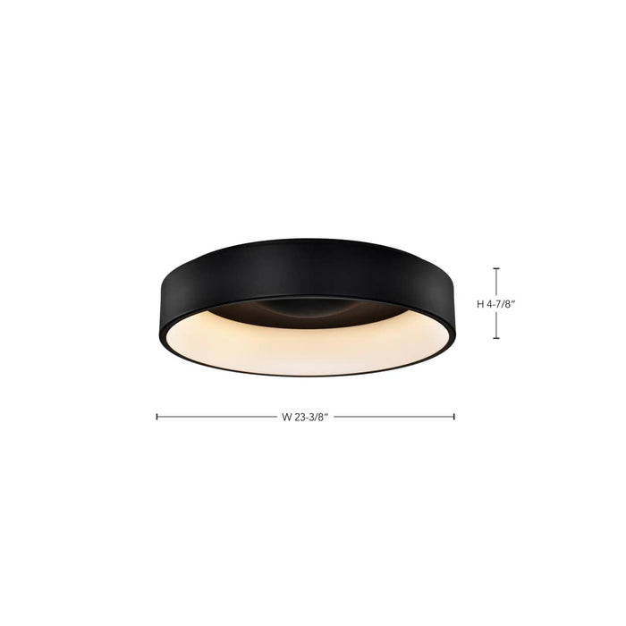 Flush Mount Nuvo 62-1454R1 Orbit - 30 Watt LED Flush Mount - CCT Selectable 3000K/4000K/5000K - Black Finish Nuvo