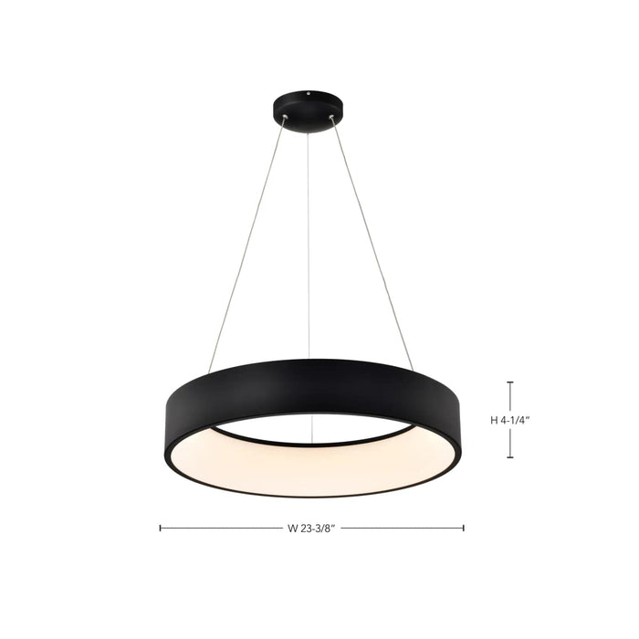 Pendant Nuvo 62-1458R1 Orbit - 30 Watt LED Pendant - CCT Selectable 3000K/4000K/5000K - Black Finish Nuvo
